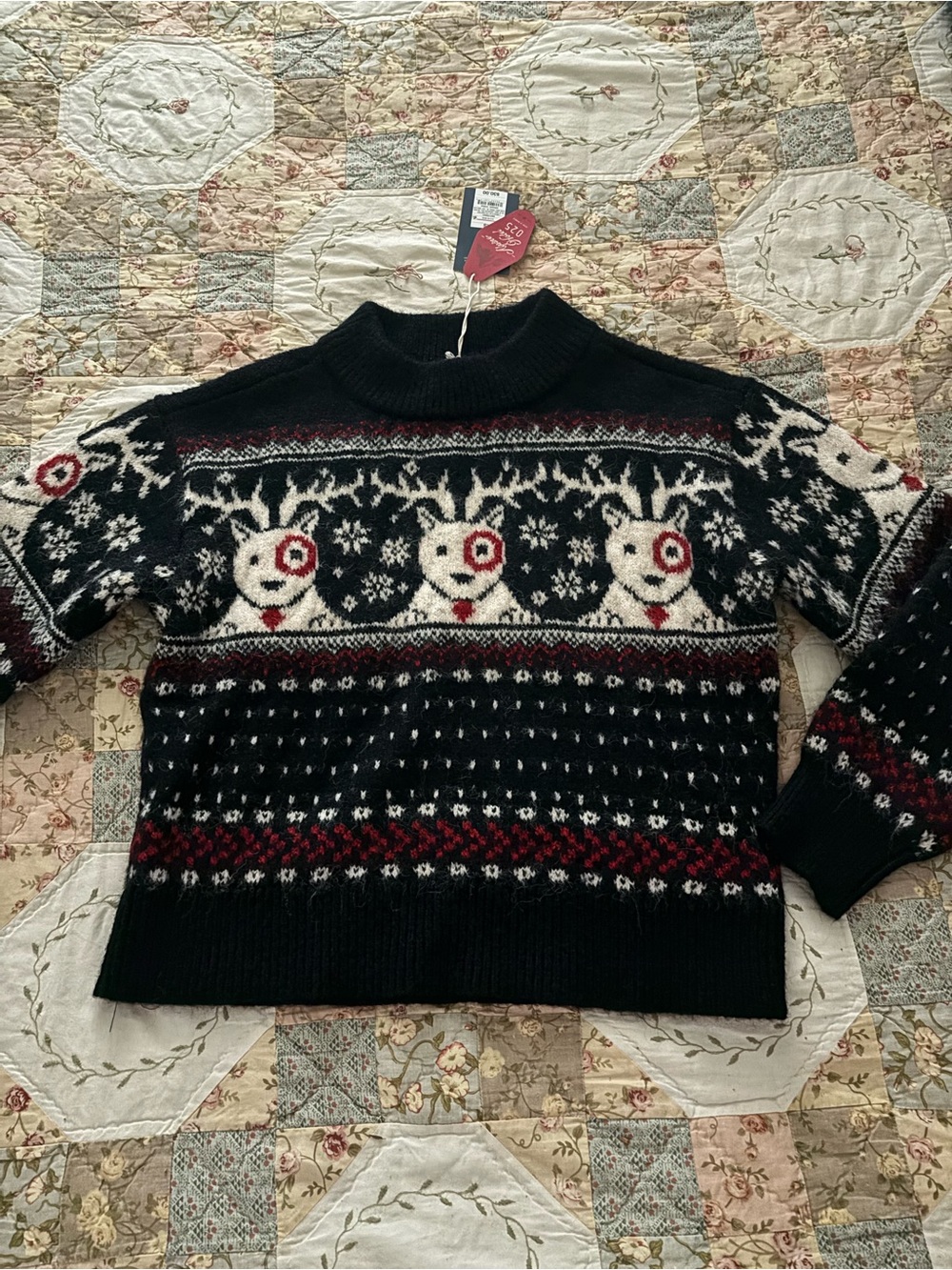 Target Holiday Reindeer Fair Isle Sweater - Black/White/Red